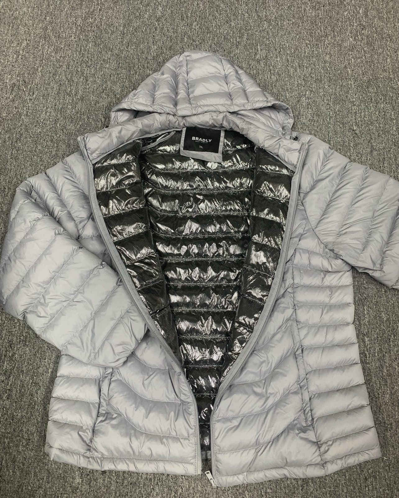 Read to ship- Men's Classic lightweight down jacket with hood for men; cotton coat. — view 15