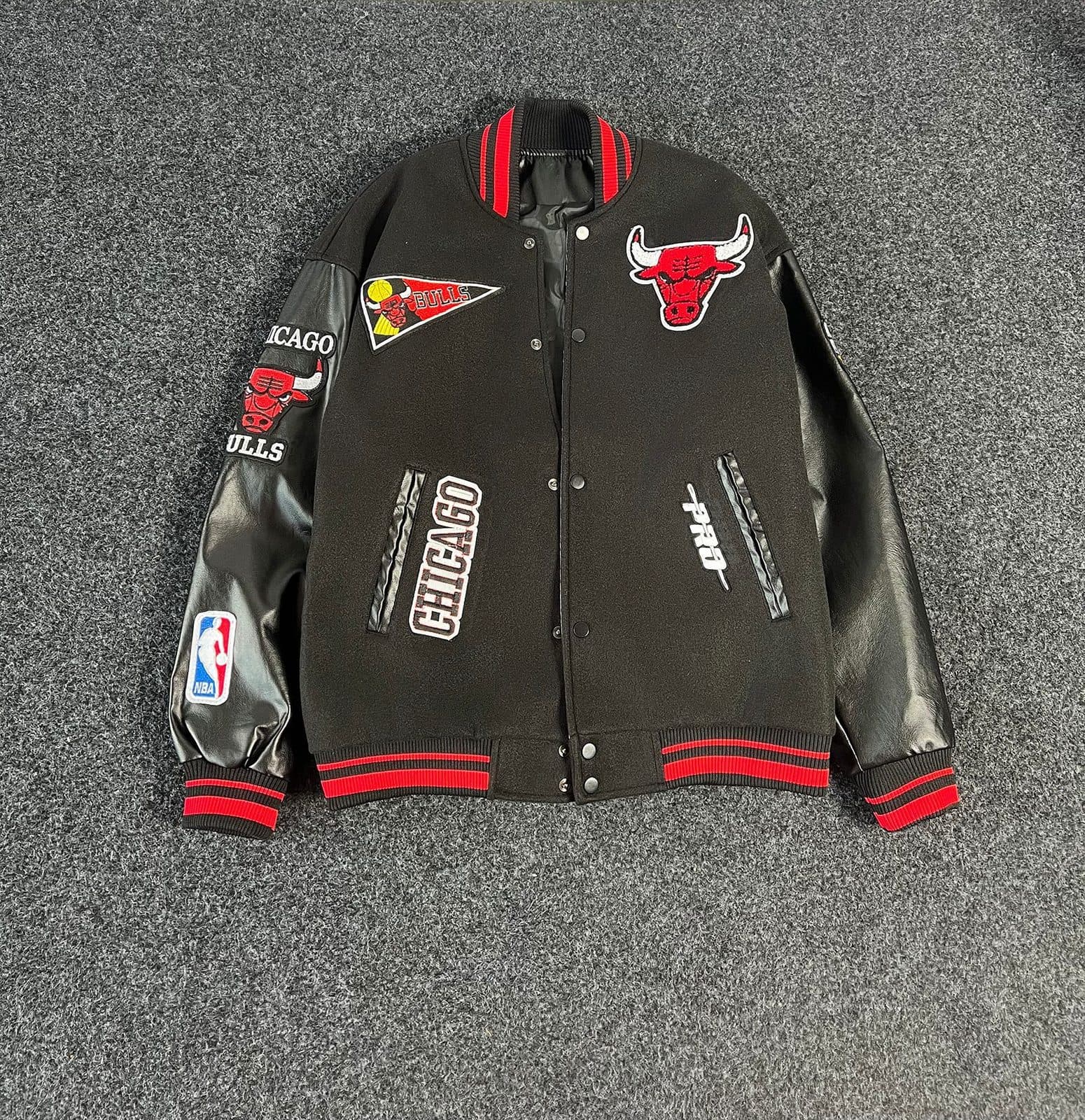 GorgeousBen American high street men's fashion woolen baseball jacket, heavy embroidery, loose, retro flight suit coat for spring and autumn — view 6