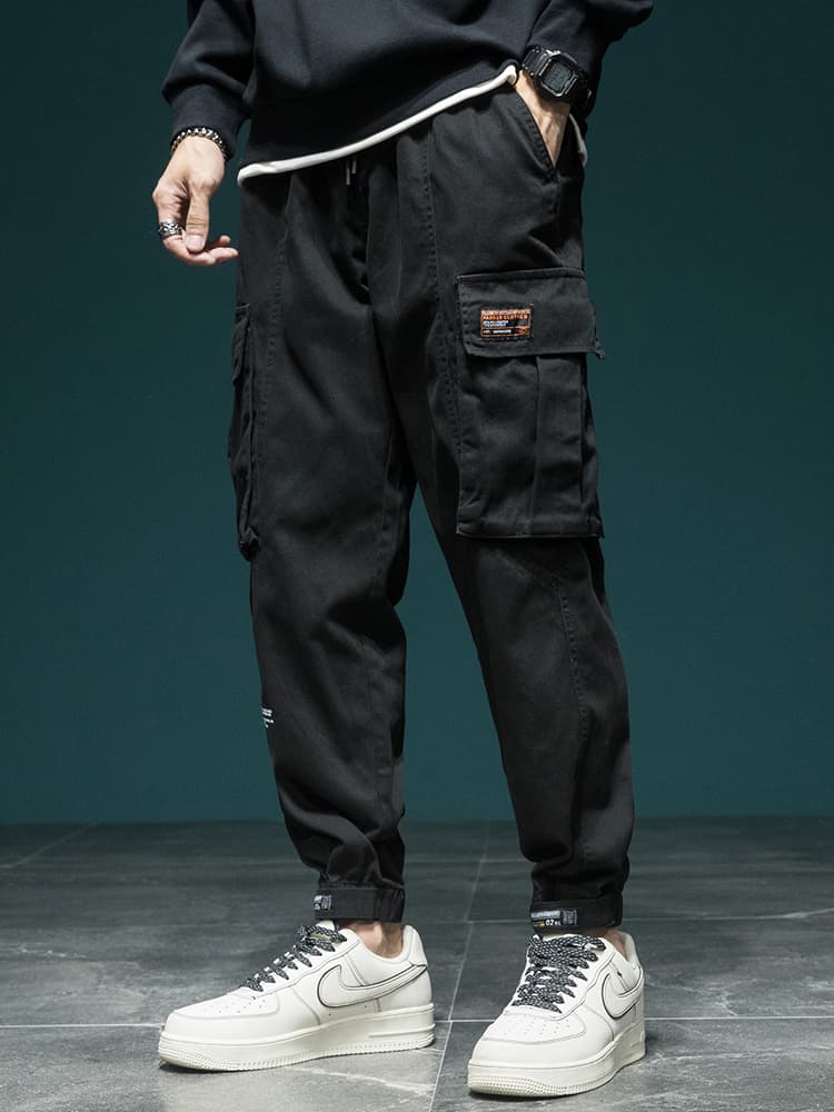 GorgeousBen American functional overalls men's loose plus fat plus bundle feet plus fleece casual pants winter fashion brand wide leg Haren — view 8