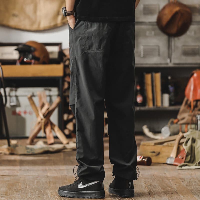 GorgeousBen Spring and Autumn New Casual Pants Men's Trendy Brand Rascal Handsome Loose Straight Tube Men's Work Pants Thin Parachute Charge — view 5