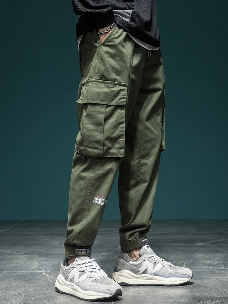 GorgeousBen American functional overalls men's loose plus fat plus bundle feet plus fleece casual pants winter fashion brand wide leg Haren — view 2