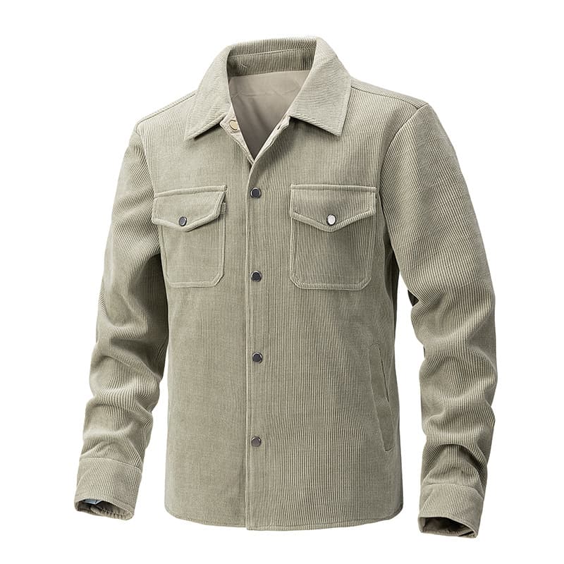 GorgeousBen Men's Corduroy Jacket GorgeousBen Korean Slim Fit Casual Spring Autumn Coat — view 4
