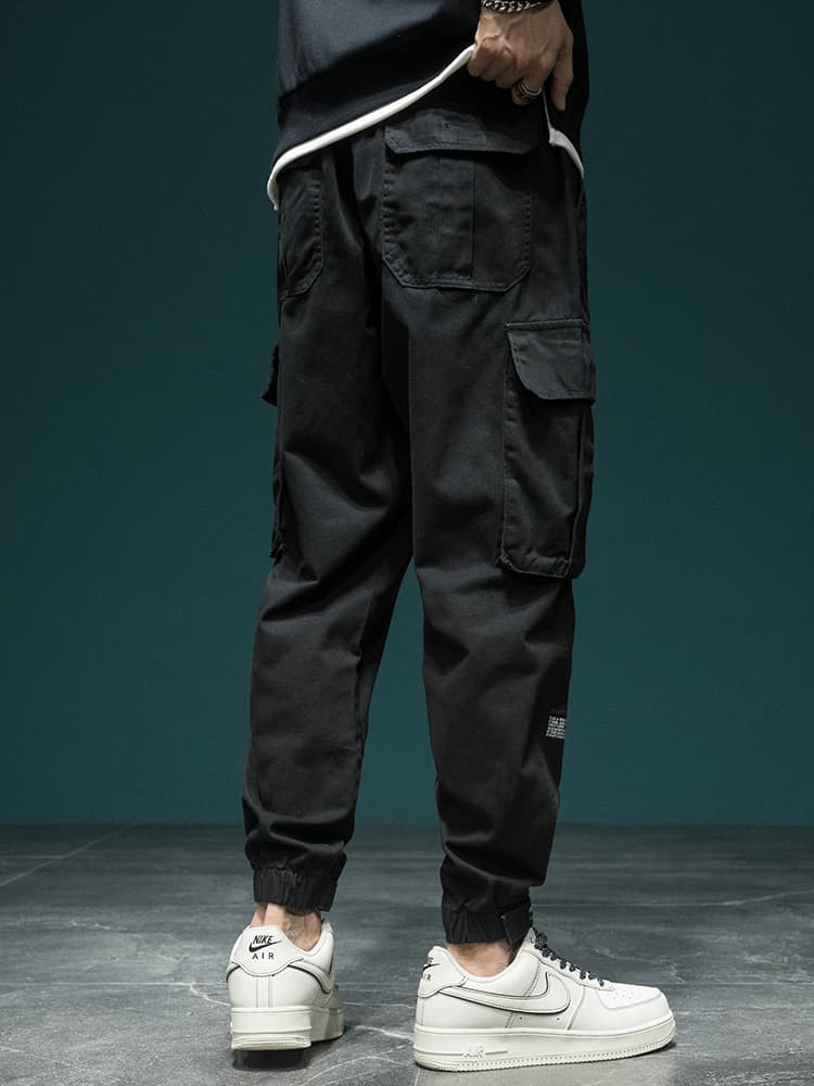 GorgeousBen American functional overalls men's loose plus fat plus bundle feet plus fleece casual pants winter fashion brand wide leg Haren — view 4
