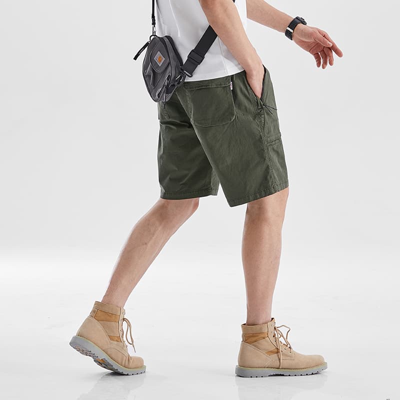 GorgeousBen Men's Summer Short Shorts 4 Part Casual Shorts Work Trousers Men Solid Colo — view 7