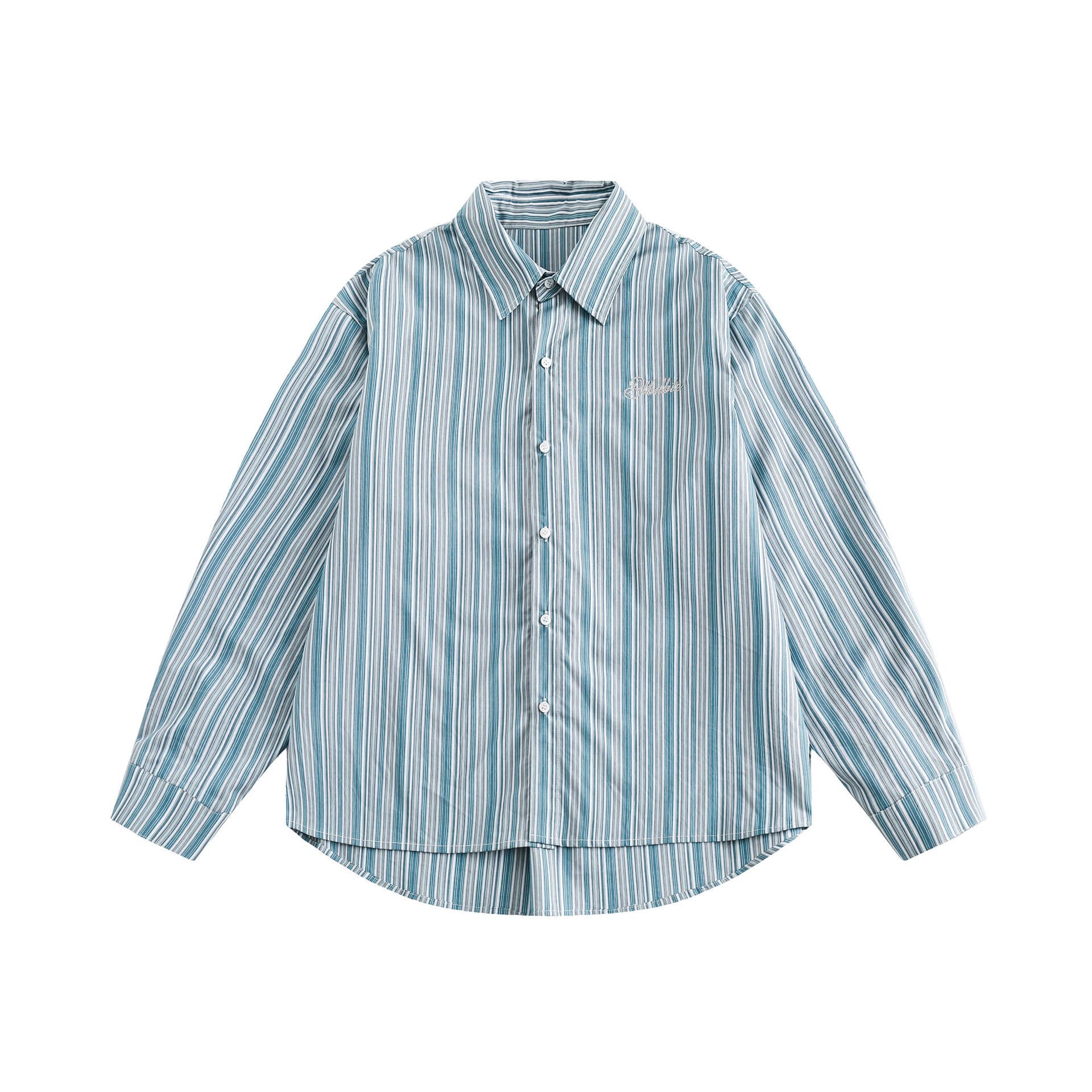 GorgeousBen Unisex 2024 new trendy vertical striped embroidered long-sleeved shirt men American street style niche versatile casual shirt — view 12