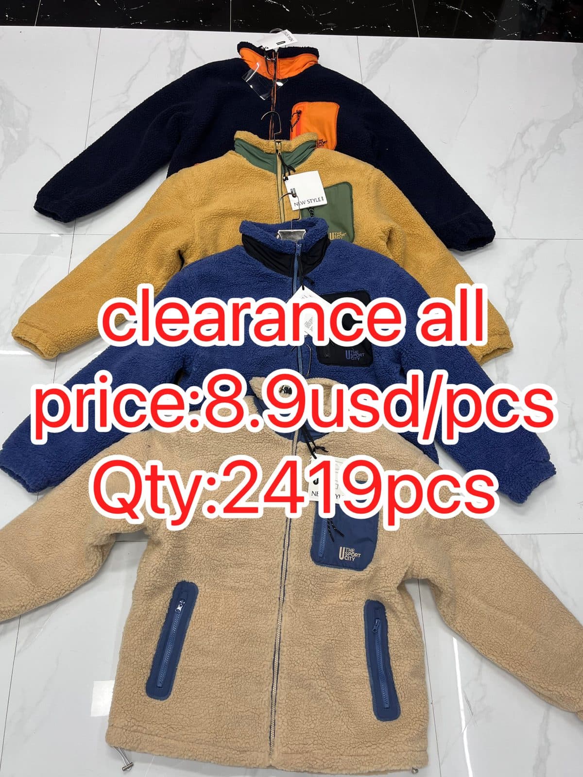 Clearance sale-Fashionable Adding cotton and thickening warm winter fashion paired with teddy fleece jacket. — main view