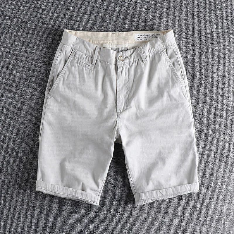 GorgeousBen Men's Summer New Arrival Casual Shorts Slight Stretch Washed Solid Color Relaxed Straight Daily Versatile Knee Length — view 6