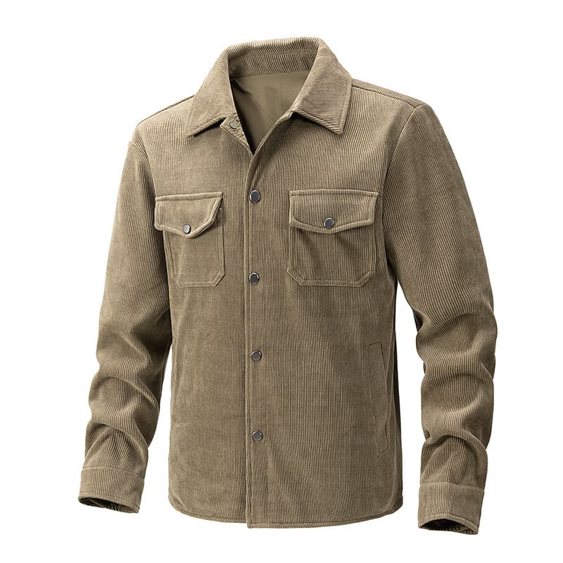 GorgeousBen Men's Corduroy Jacket GorgeousBen Korean Slim Fit Casual Spring Autumn Coat — view 6