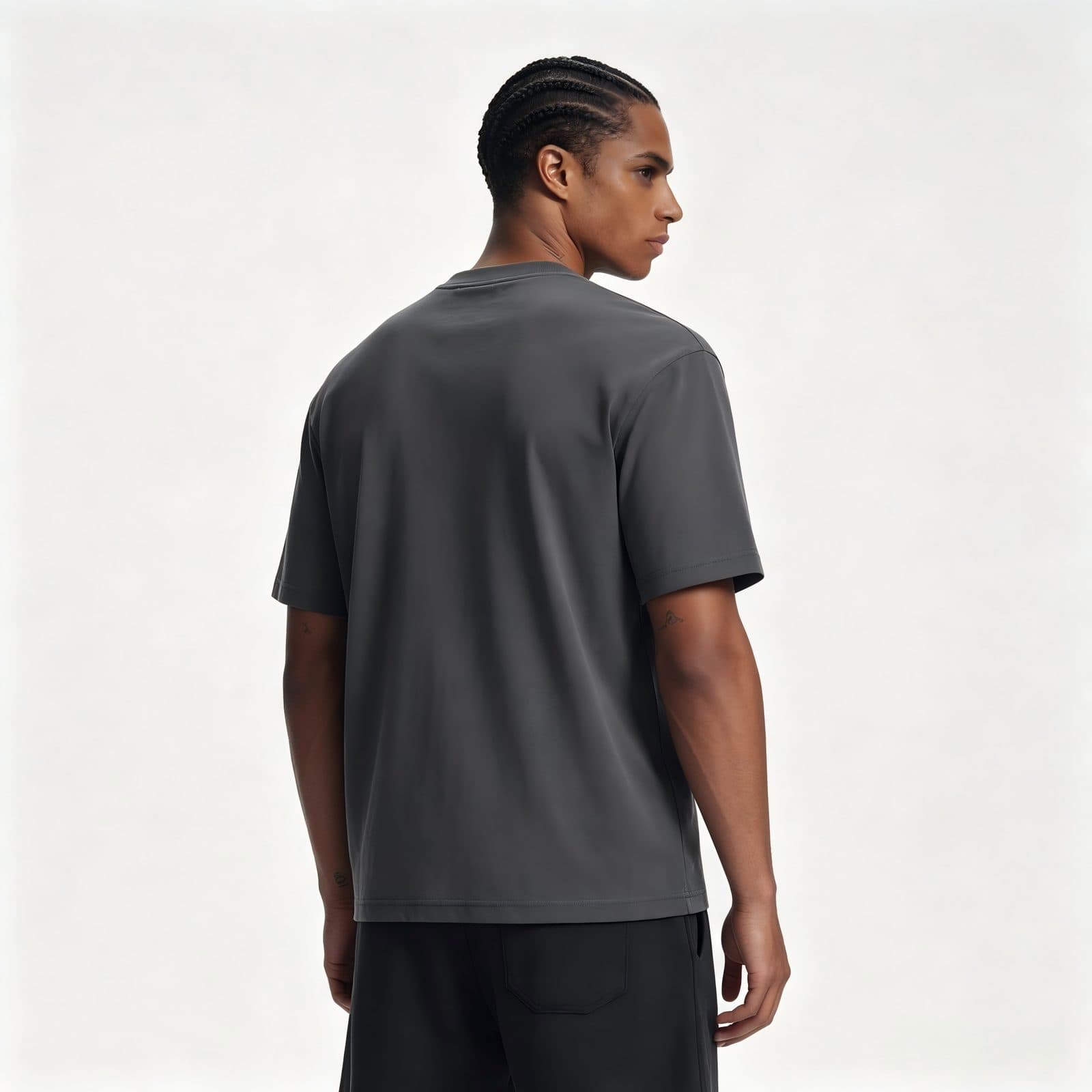 GorgeousBen Men's Streetwear 245g Quick-Dry Honeycomb Mesh Basic Short Sleeve T-Shirt, Loose Fit for Daily Wear Spring Summer — view 2