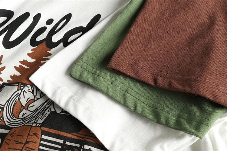 GorgeousBen Men's Outdoor Off-Road Graphic T-Shirt Cotton Washed Brushed American Retro Summer Tee — view 14