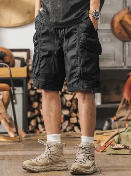 GorgeousBen Outdoor functional workwear shorts men's summer 2025 new loose American five quarter pants khaki casual pants men. — view 5
