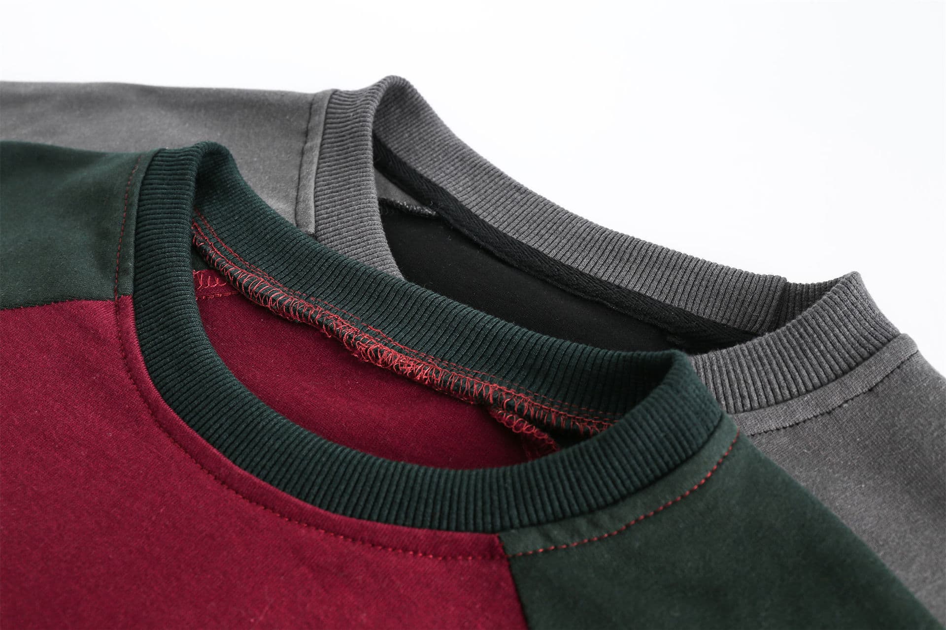 GorgeousBen Unisex 2024 Spring New American Retro Color Block Letter Round Neck Sweatshirt Men's Trendy Loose Couple's Base Shirt — view 14