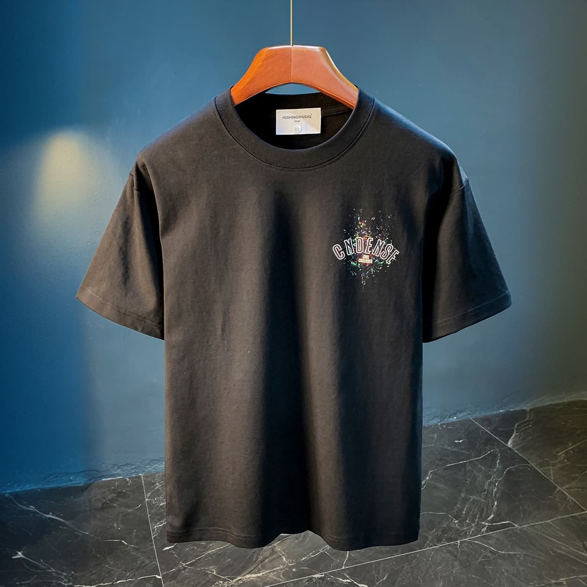 GorgeousBen Summer new graffiti painted loose short sleeved T-shirt for men 2025 thin casual printed half sleeved T-shirt. — view 4