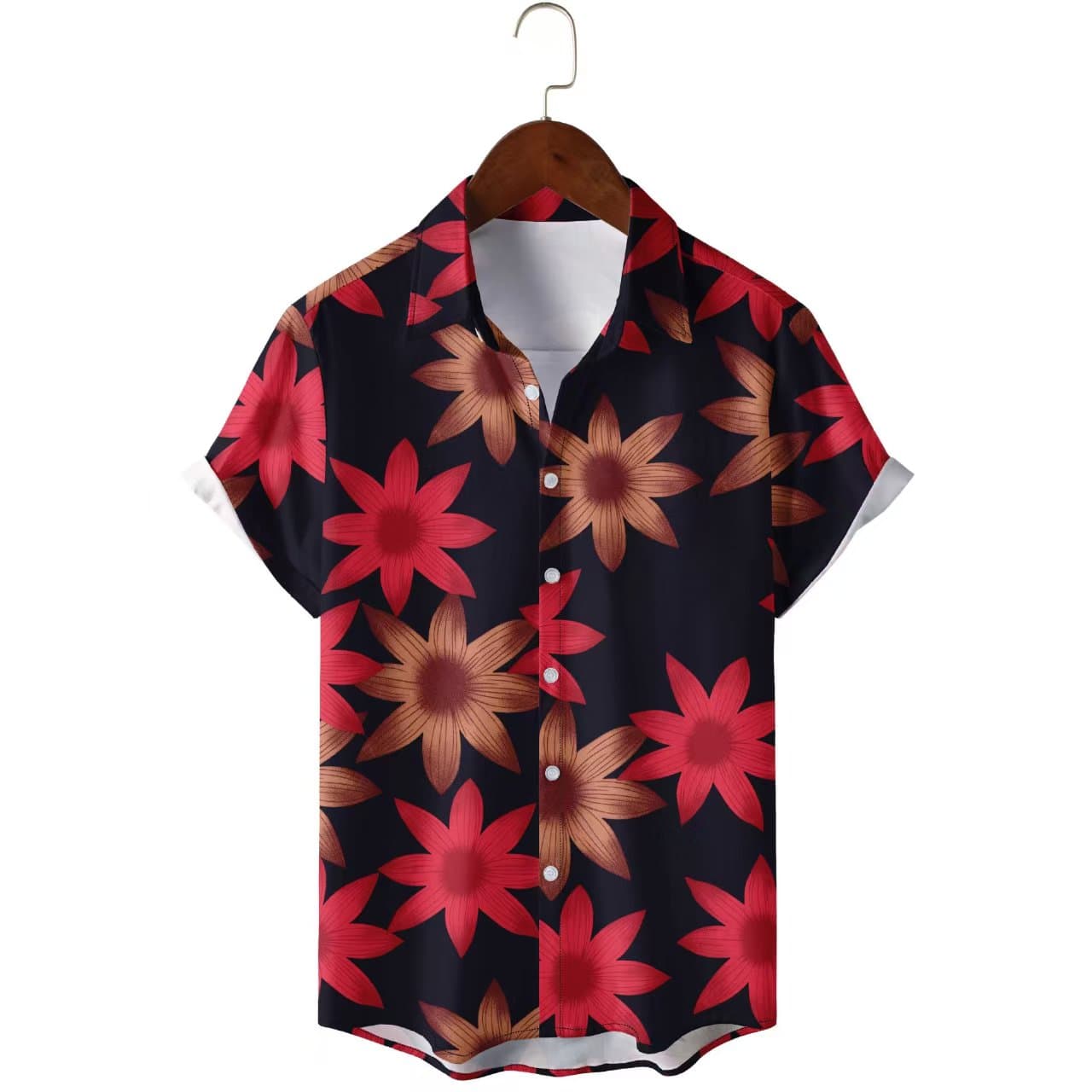 GorgeousBen Men's 3D Digital Print Short Sleeve Shirts, New Arrival Factory Direct — view 5