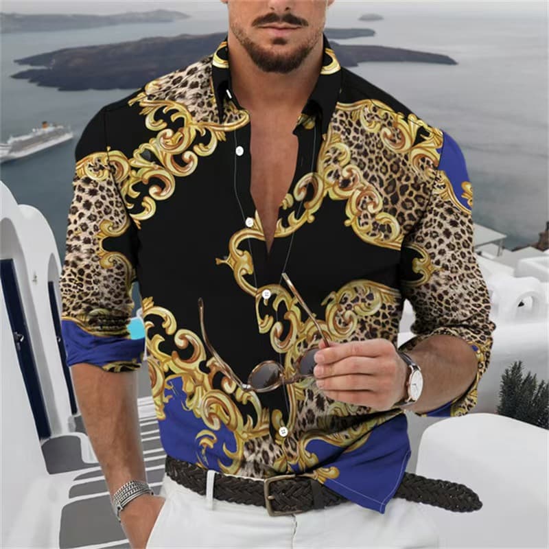 GorgeousBen Wholesale Men's Fashion Printed Long Sleeve Shirts | Factory Direct — view 10