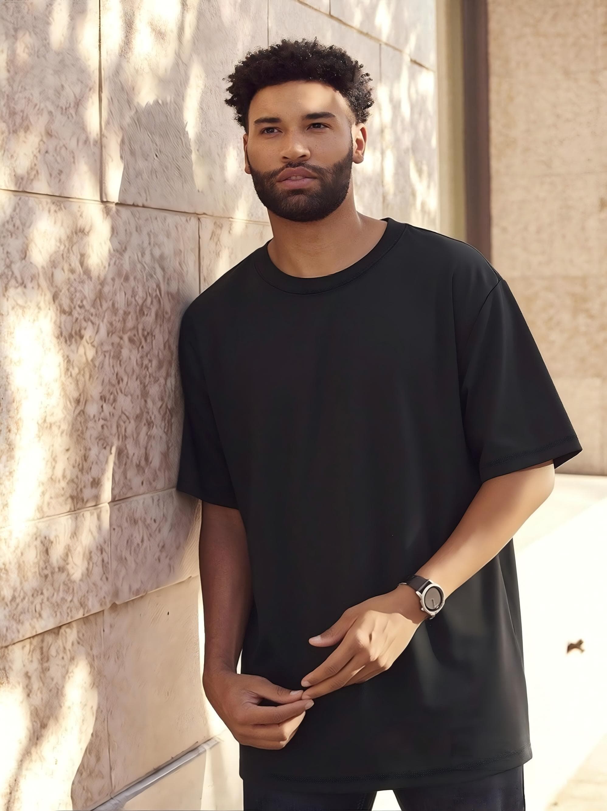 GorgeousBen Men's Basic Cotton T-Shirt, Water-Repellent Breathable Loose Fit Casual Summer Tee — view 9