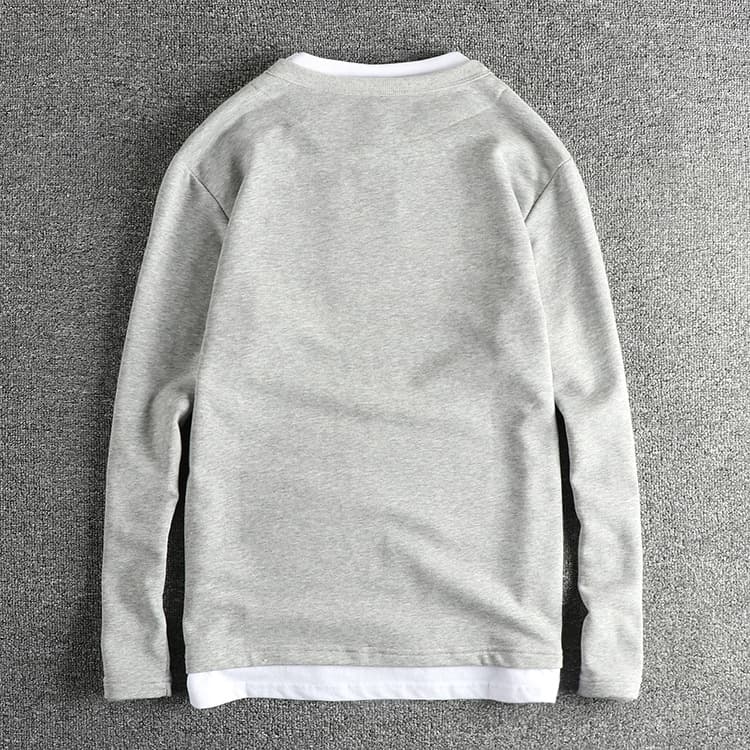 GorgeousBen Unisex Color Block Paneled Sweatshirt American Streetwear Garment Washed French Terry — view 11