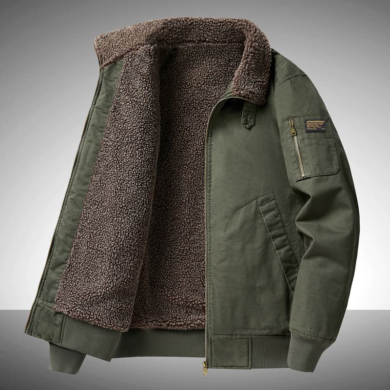 GorgeousBen Men's Thickened suede work jacket for men, American style, autumn and winter outdoor windbreaker, men's winter cotton coat. — view 5