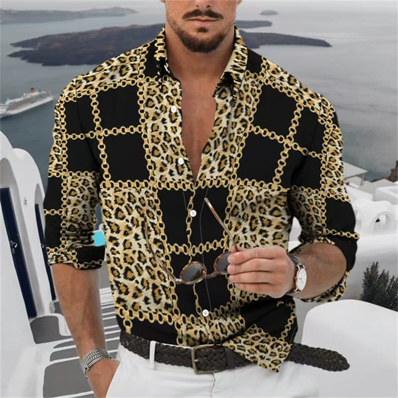 GorgeousBen Wholesale Men's Fashion Printed Long Sleeve Shirts | Factory Direct — view 14