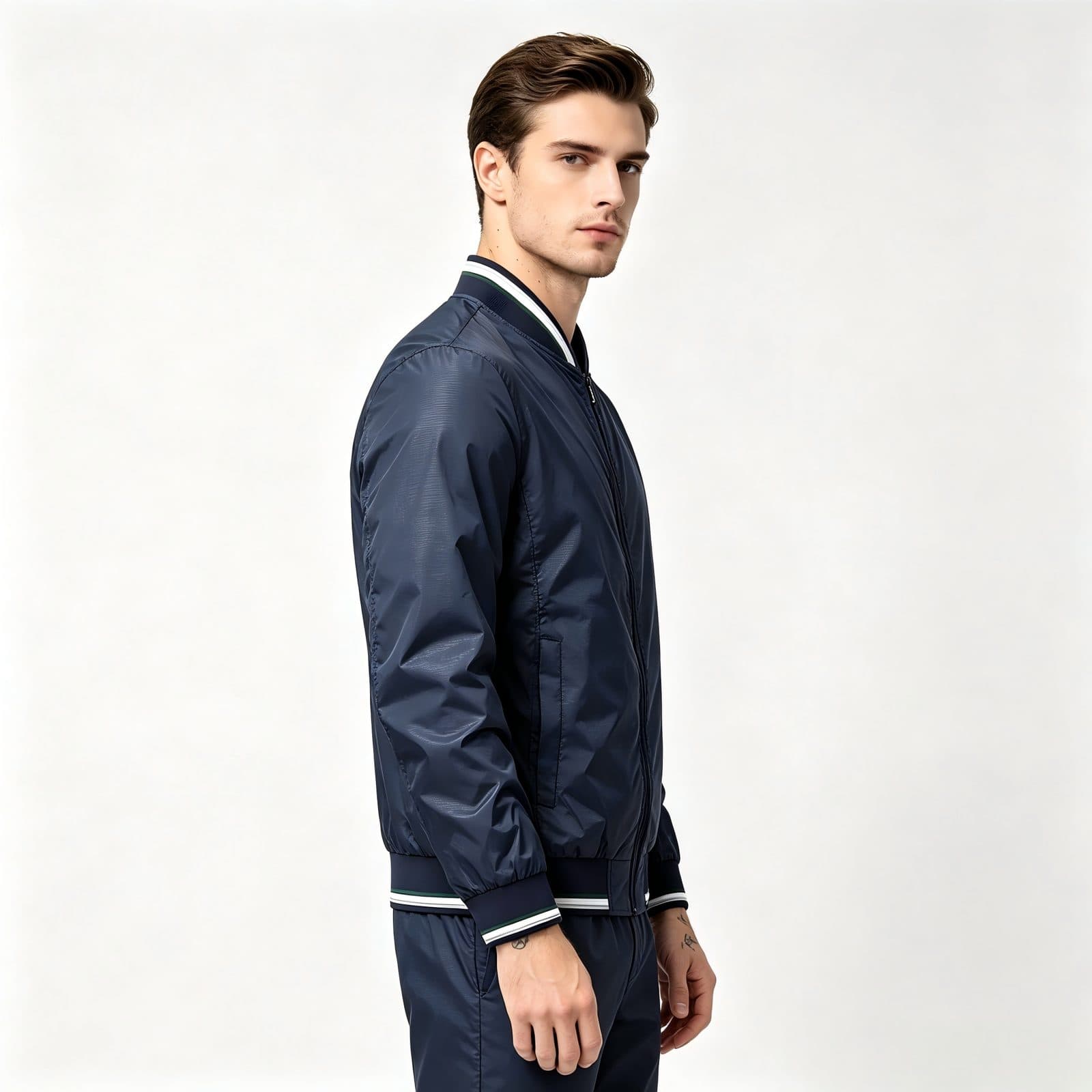 GorgeousBen Men's Casual Fleece Lined Stand Collar Jacket for Winter Outdoor Commute — view 2