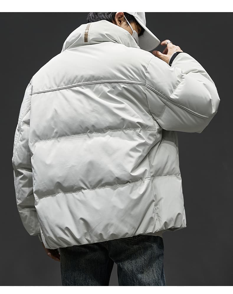 GorgeousBen Men's Winter New Black Down Jacket Stand Collar Short Duck Down Thick Warm Puffer Coat — view 7