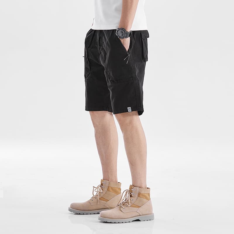 GorgeousBen Men's Summer Short Shorts 4 Part Casual Shorts Work Trousers Men Solid Colo — view 3