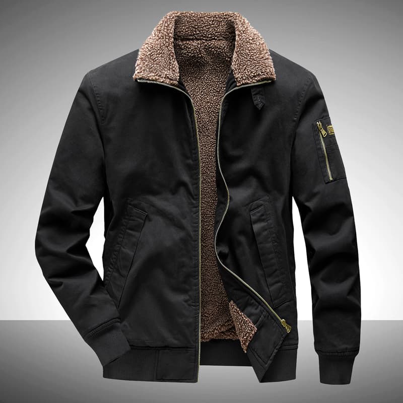 GorgeousBen Men's Thickened suede work jacket for men, American style, autumn and winter outdoor windbreaker, men's winter cotton coat. — view 8