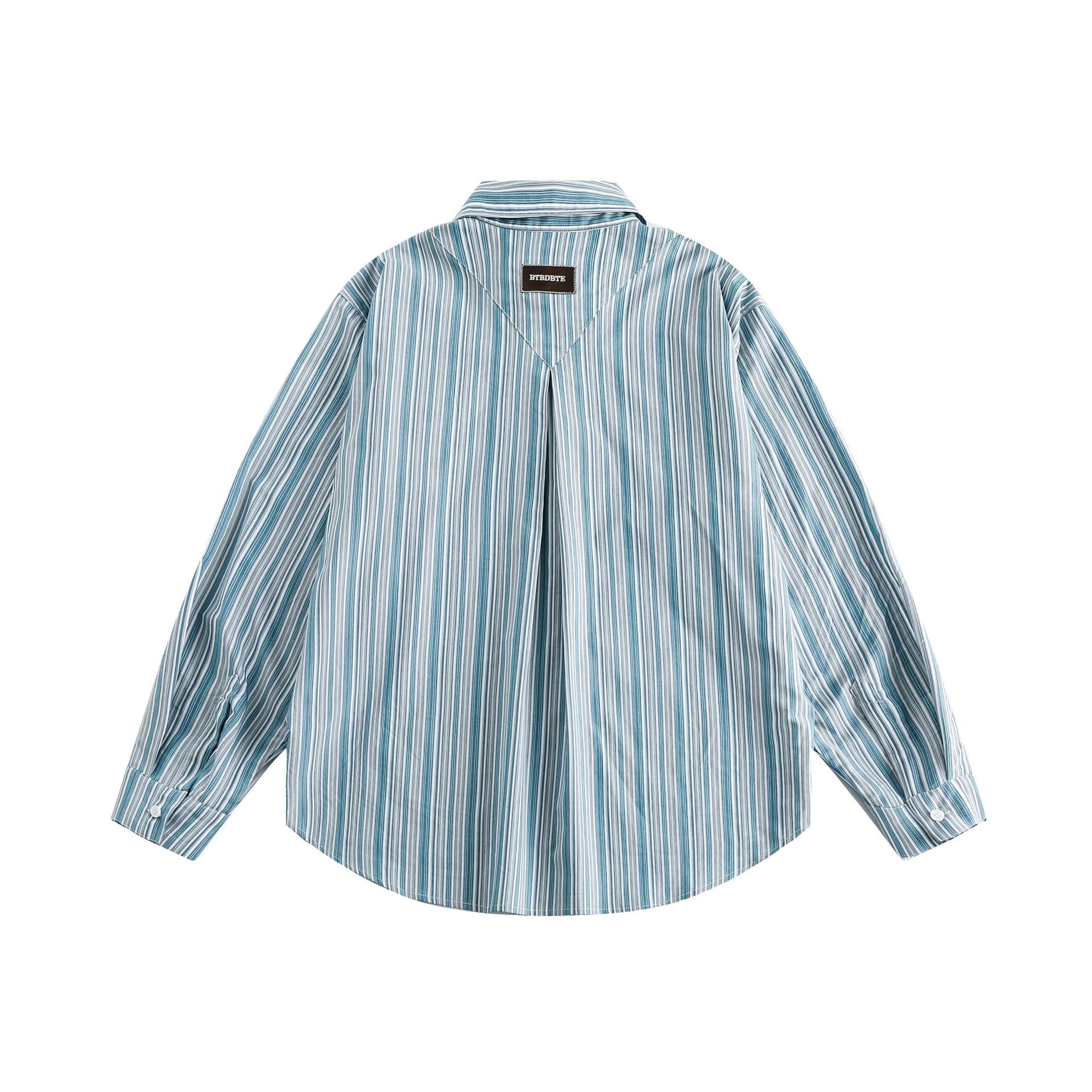 GorgeousBen Unisex 2024 new trendy vertical striped embroidered long-sleeved shirt men American street style niche versatile casual shirt — view 13