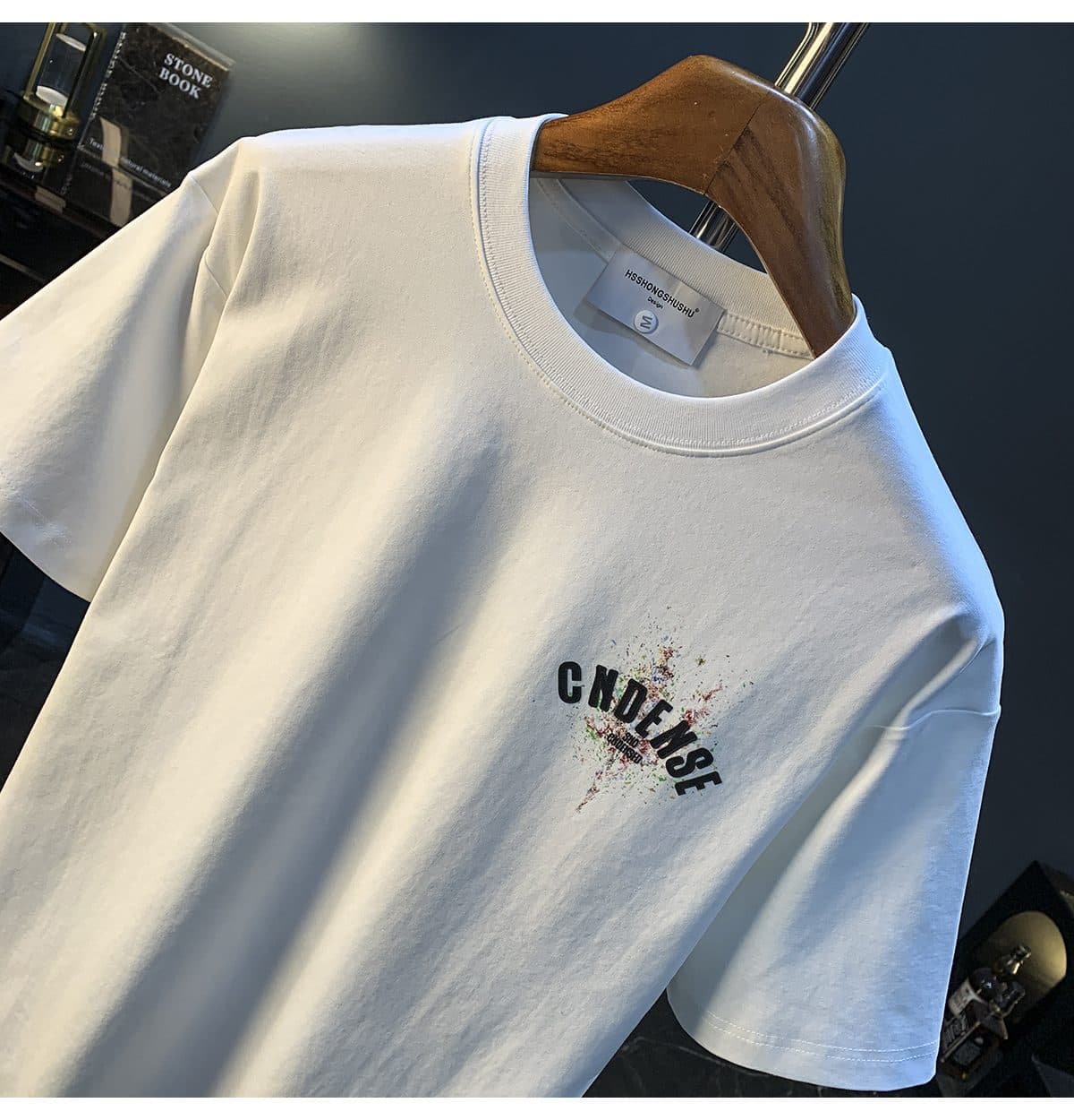 GorgeousBen Summer new graffiti painted loose short sleeved T-shirt for men 2025 thin casual printed half sleeved T-shirt. — view 11