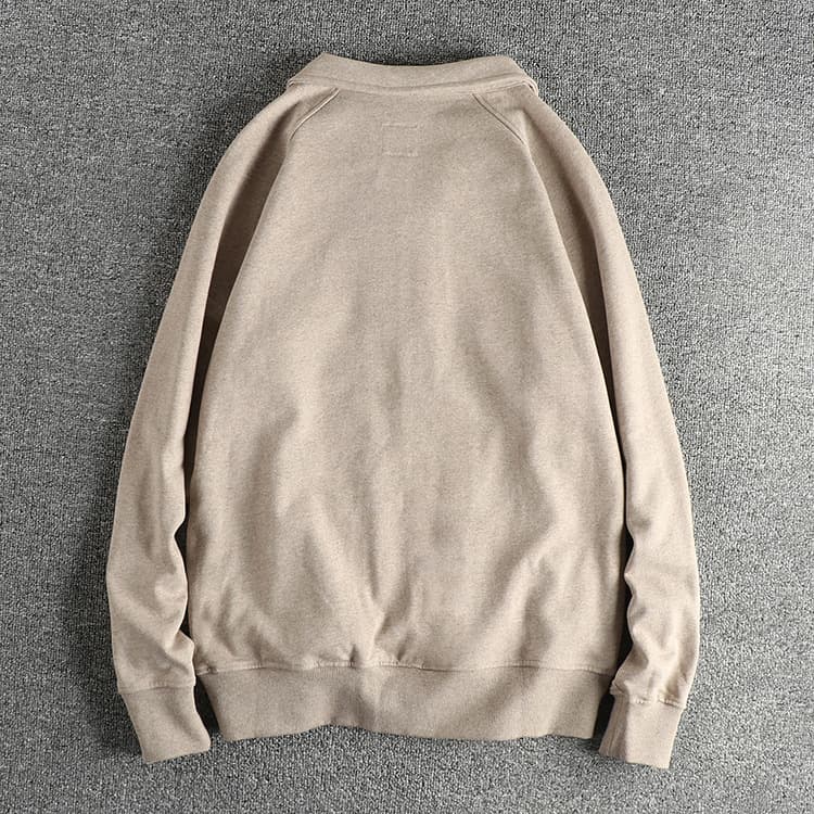 GorgeousBen Men's British Vintage Half Zip Lapel Sweatshirt — view 14