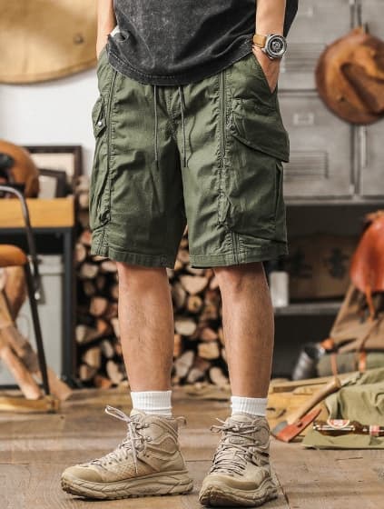 GorgeousBen Outdoor functional workwear shorts men's summer 2025 new loose American five quarter pants khaki casual pants men. — view 7