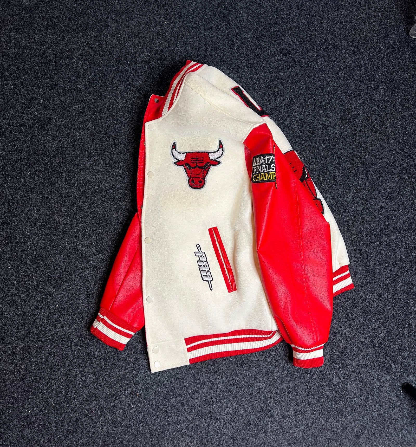 GorgeousBen American high street men's fashion woolen baseball jacket, heavy embroidery, loose, retro flight suit coat for spring and autumn — view 11