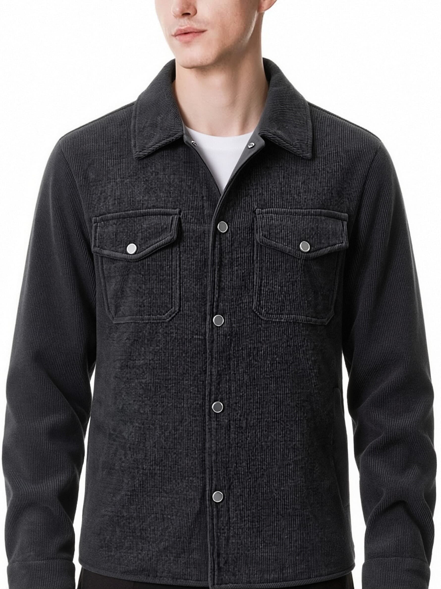 GorgeousBen Men's Corduroy Jacket GorgeousBen Korean Slim Fit Casual Spring Autumn Coat — main view