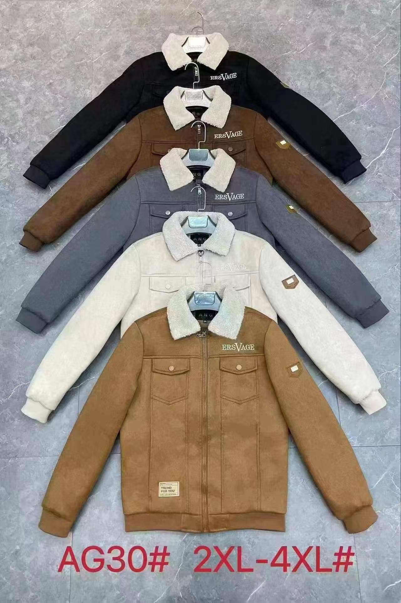 American standing collar cotton jacket men's 2026 winter retro loose double-sided warm jacket — view 8